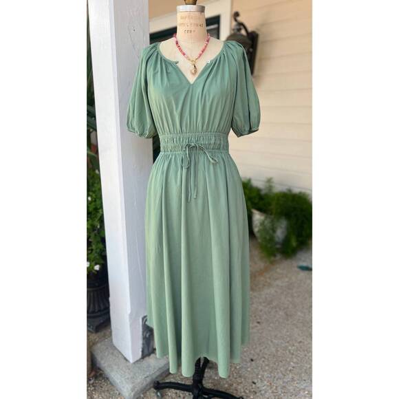 NEW XIRENA women's emeline dress in sage leaf